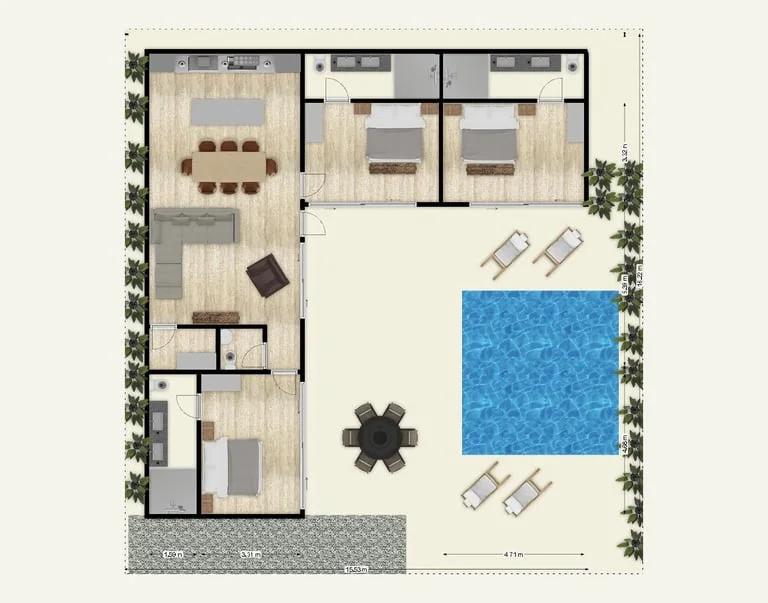 3 Bedroom Villa type 2 Villas for sale in Kuta