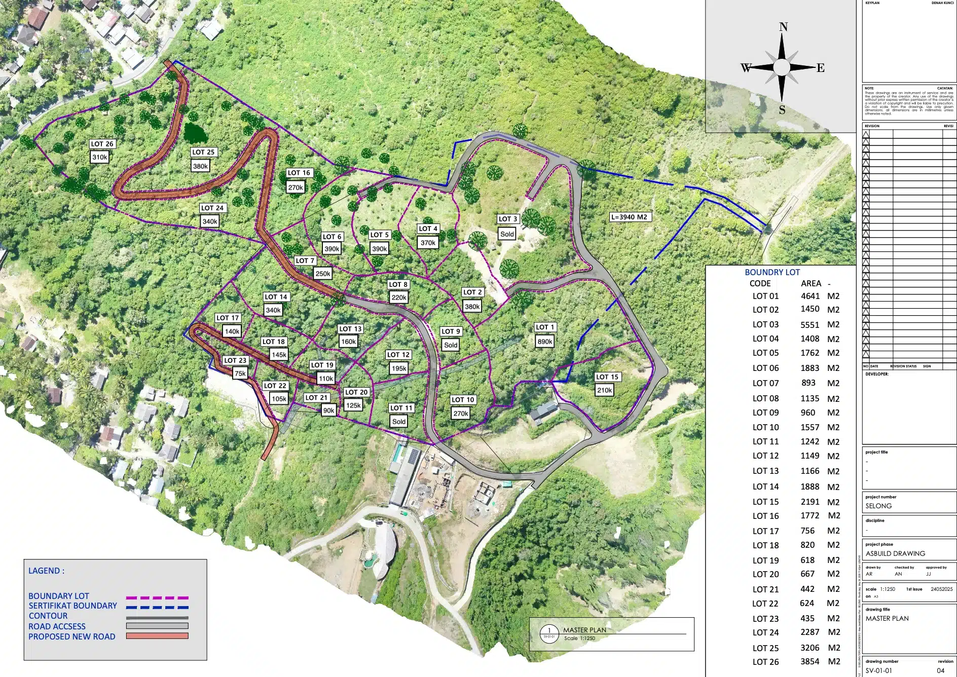 oceanview land for sale in Selong Belanak
