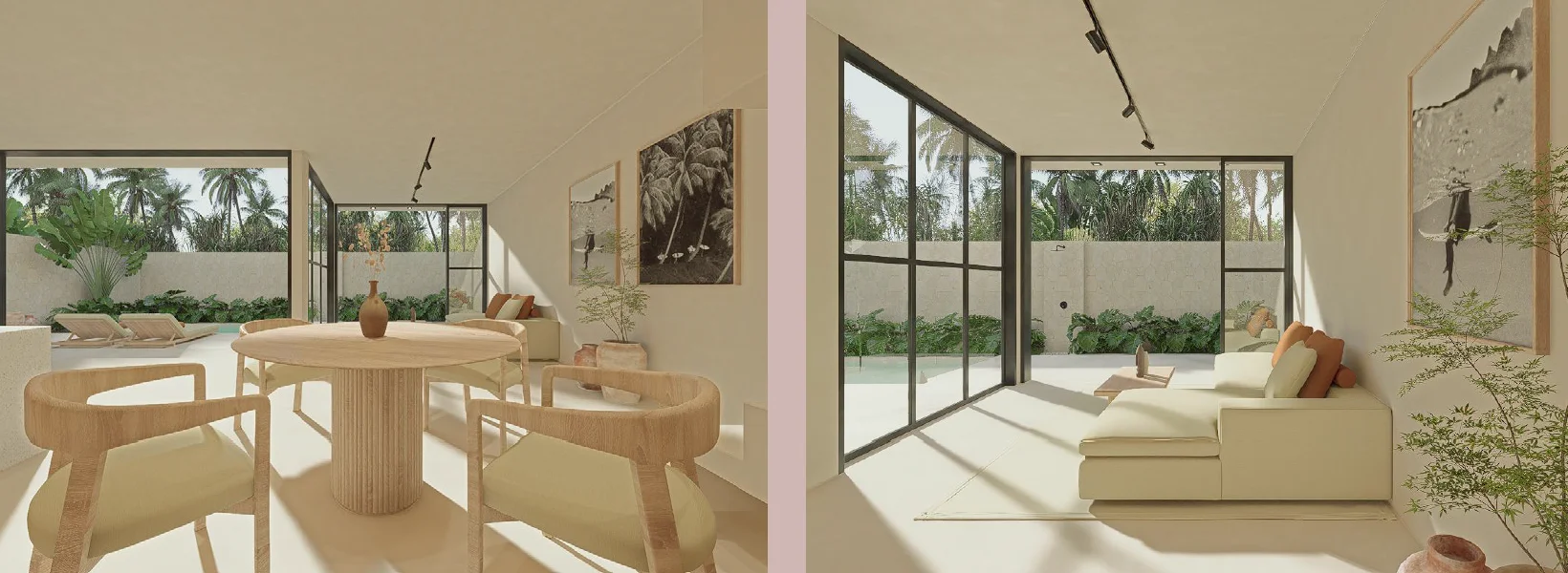 Villas in Kuta Lombok for sale living room