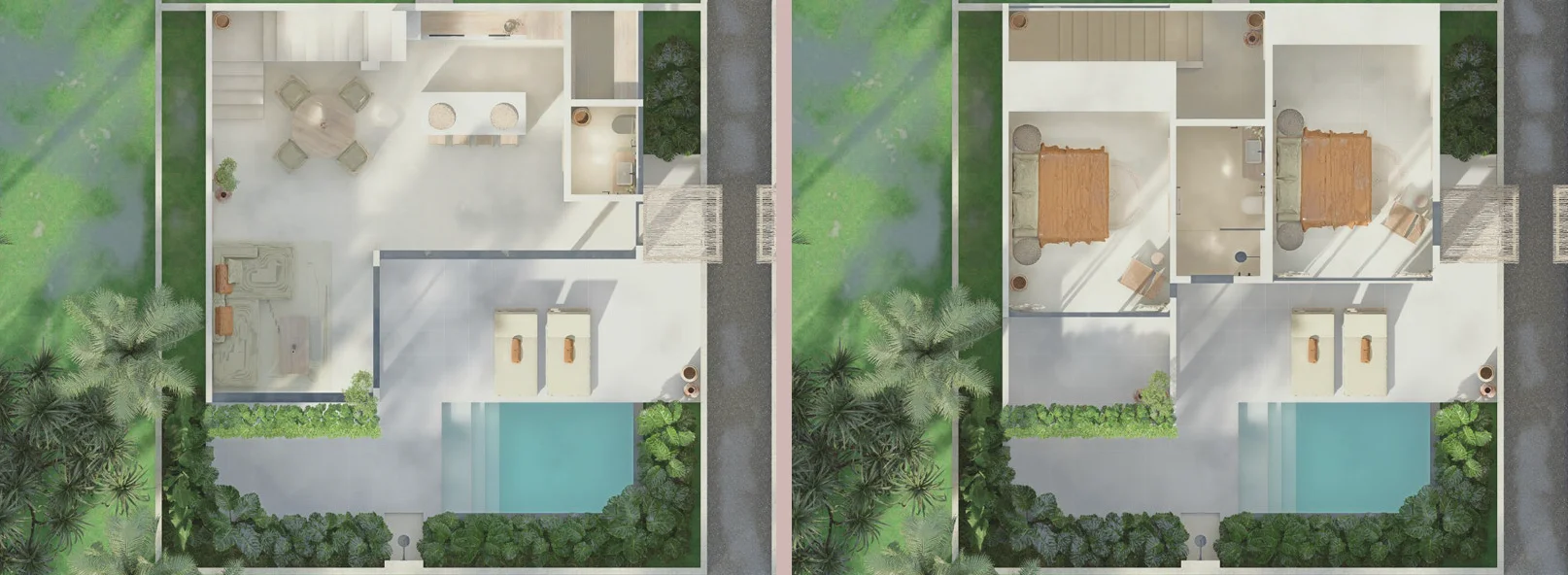 Tropical Villas in Kuta Lombok for sale layout