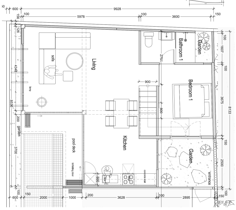 Villa Business for Sale in Kuta Lombok- floor plan