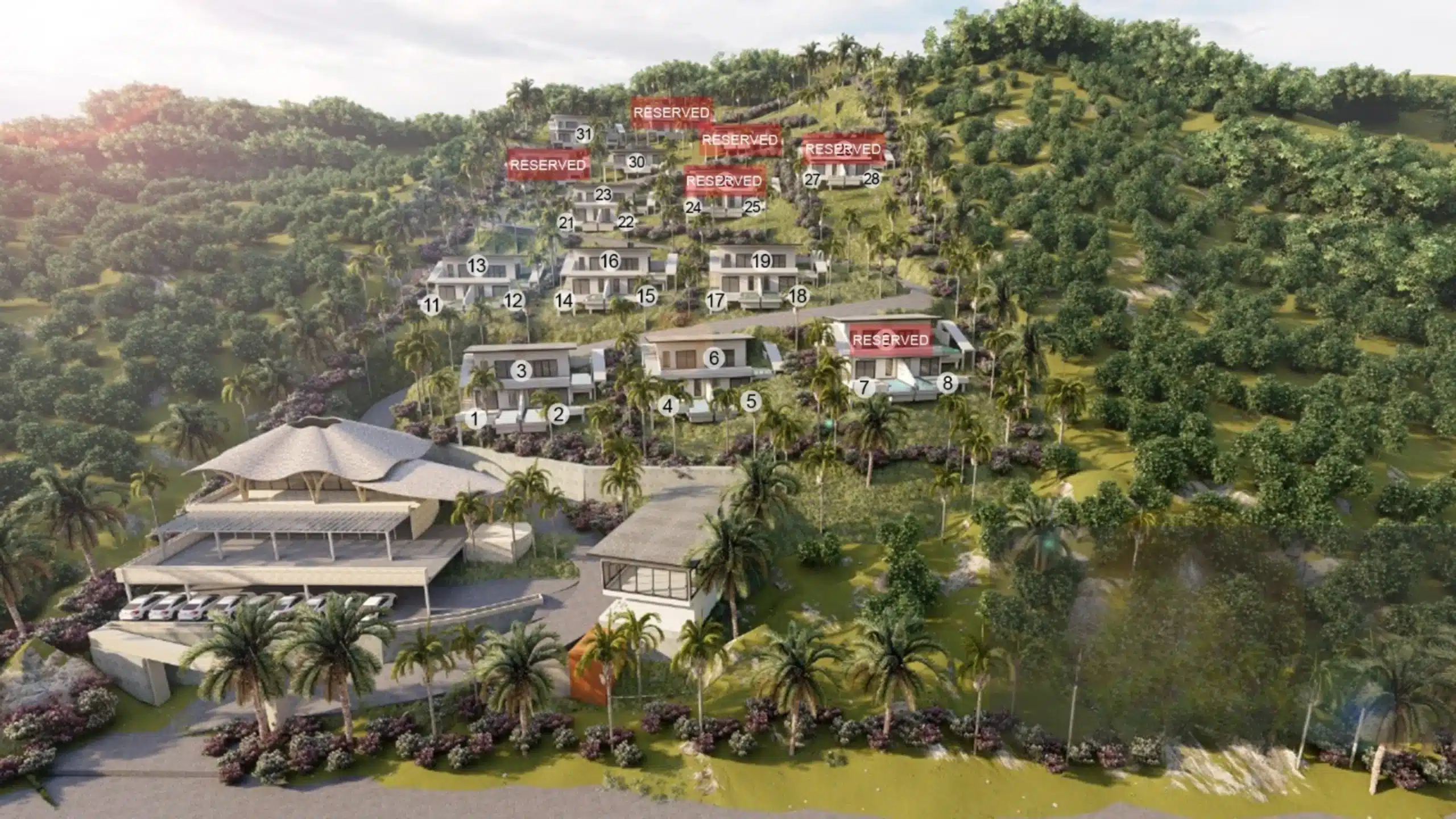 Seaview Apartments and villas for Sale in Selong Belanak site plan
