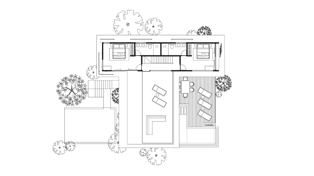 Floor Plan 3 Bedroom villa for sale in kuta