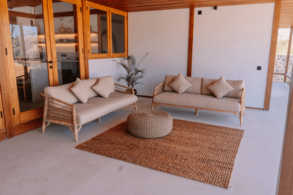 Eco Villas for Sale in Central Kuta- Outdoor living area