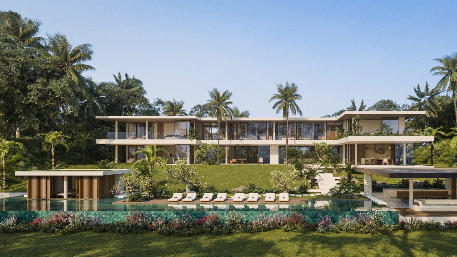 serviced oceanview plots for sale in torok - villa render