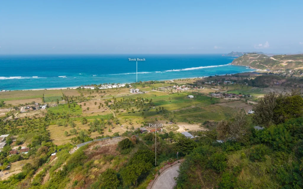 Oceanview Plot for Sale in Torok, South Lombok - Bay View