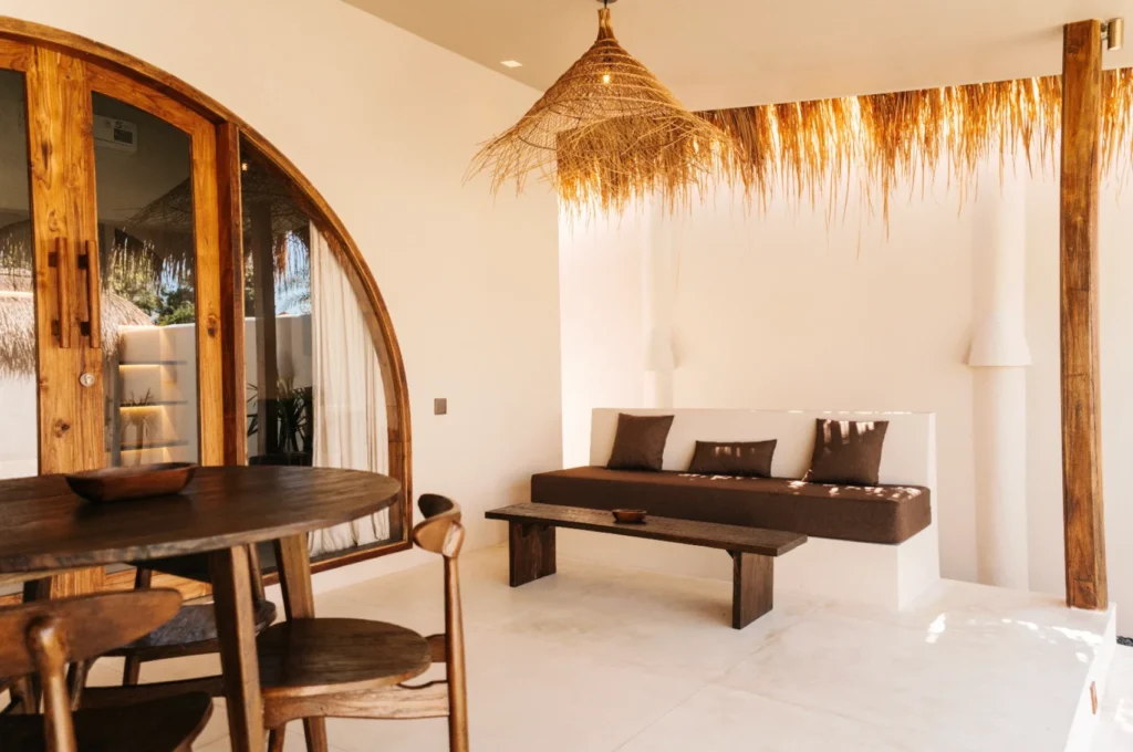 Open-plan living area of the 1-Bedroom Tropical Villa for Sale in Kuta, South Lombok