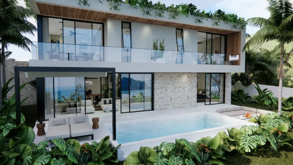 Sangiang beachfront villa with sea-facing pool, Are Guling seaview villas for sale, South Lombok